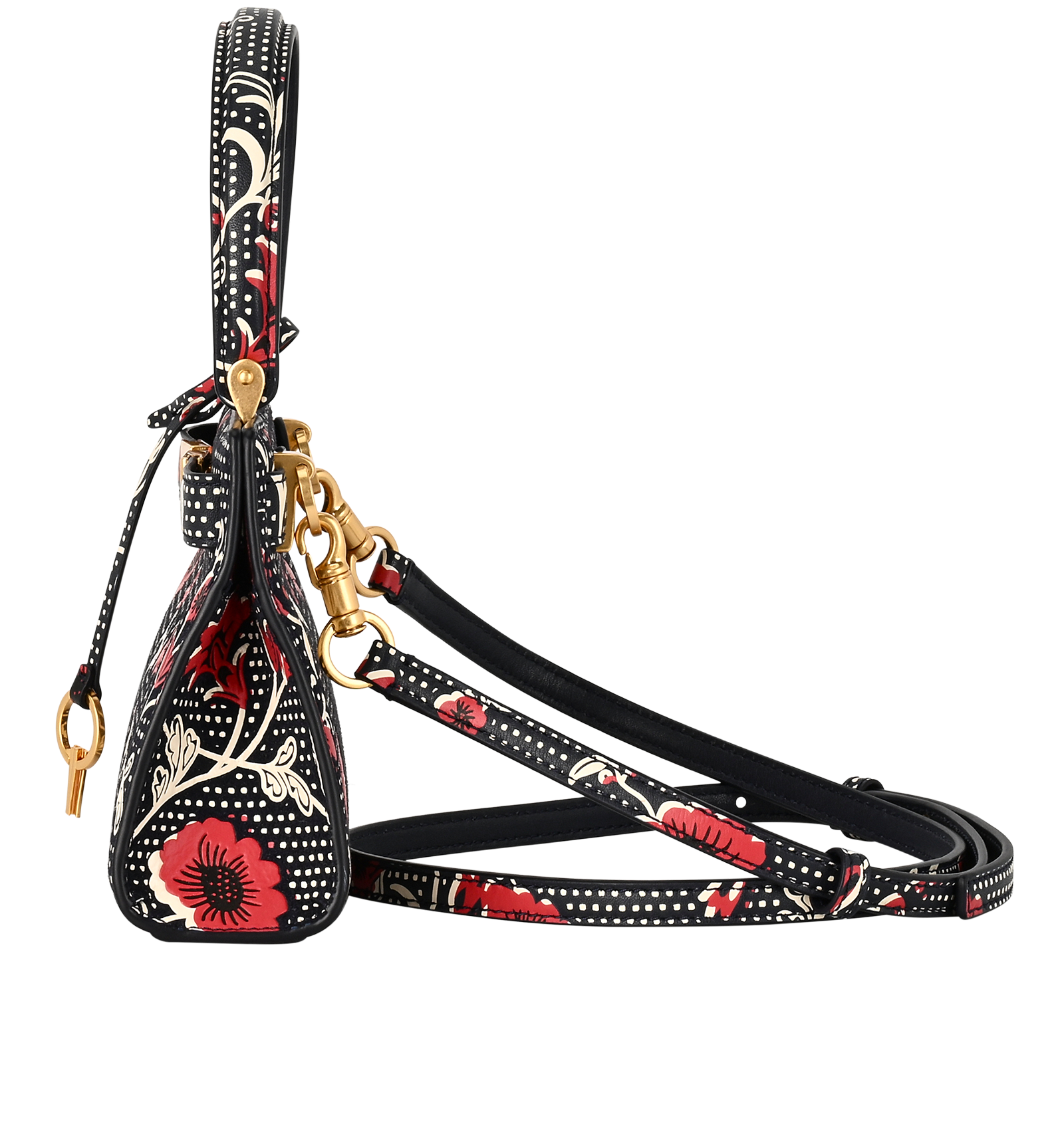 Petite Lee Radziwill High Frequency, &pound;190, Handbags, Black/Red/White, Canvas, Bottom view